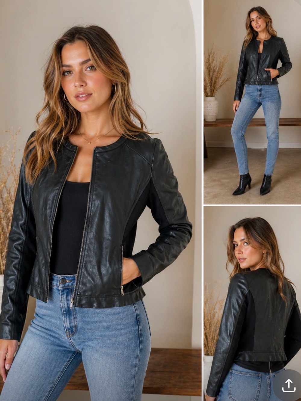 ZARA TRF Faux Leather Moto Jacket – Black – Size S 😎🧯❤️‍🔥